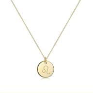 stunning befettly constellation necklace: 14k gold-plated zodiac pendant with engraved disc - adjustable, dainty 16.5’’ necklace logo