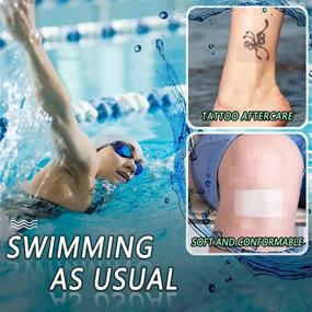 img 1 attached to 🚿 Transparent Waterproof Shower Patch Adhesive Bandages - 50 Pieces, Stretchable Shower Shield Cover, 4 x 5 Inch, Protective Film Dressing