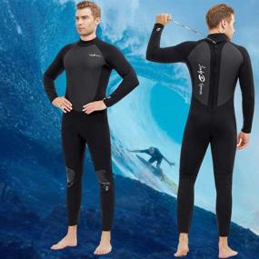 img 3 attached to 🏊 Lockys Sports Full Body Dive Wetsuit - 3mm Neoprene Swimwear with Long Sleeves and Adjustable Collar for Men - Ideal for Diving, Surfing, and Snorkeling