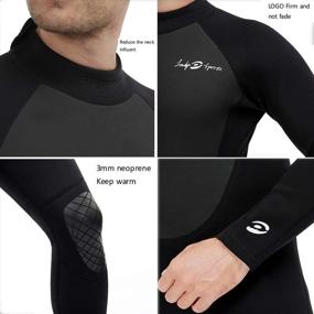 img 1 attached to 🏊 Lockys Sports Full Body Dive Wetsuit - 3mm Neoprene Swimwear with Long Sleeves and Adjustable Collar for Men - Ideal for Diving, Surfing, and Snorkeling