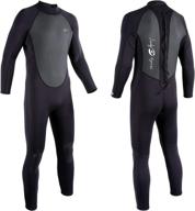 🏊 lockys sports full body dive wetsuit - 3mm neoprene swimwear with long sleeves and adjustable collar for men - ideal for diving, surfing, and snorkeling logo