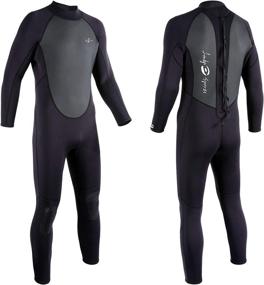 img 4 attached to 🏊 Lockys Sports Full Body Dive Wetsuit - 3mm Neoprene Swimwear with Long Sleeves and Adjustable Collar for Men - Ideal for Diving, Surfing, and Snorkeling