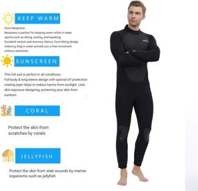 img 2 attached to 🏊 Lockys Sports Full Body Dive Wetsuit - 3mm Neoprene Swimwear with Long Sleeves and Adjustable Collar for Men - Ideal for Diving, Surfing, and Snorkeling