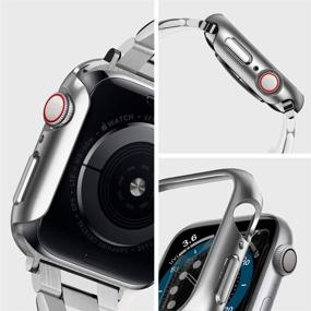 img 3 attached to Чехол Spigen Thin Graphite для Apple Watch - 44 мм серии 6/SE/5/4, разработанный для оптимальной посадки.