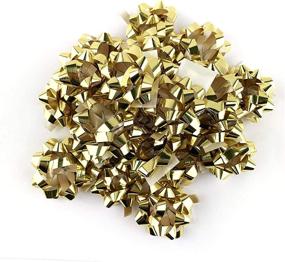 img 2 attached to Pack of 20 Mini Metallic Gold Gift Wrap Bows - Christmas Ribbon Bows 1 1/4 inch, Perfect for World-Themed Celebration