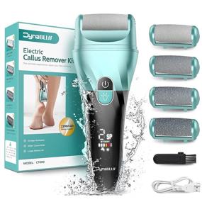 img 4 attached to 🦶 DynaBliss Upgraded Electric Callus Remover for Feet - 4 Roller Heads, LED Light, 2 Powerful Speed - Best for Hard Cracked Dry Dead Skin