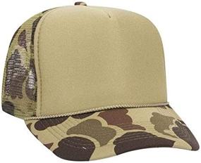 img 1 attached to 🧢 Ottocap Camouflage Polyester Foam Trucker Hat - High Crown Mesh Back, Green/Light Long Branch/Green