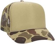 🧢 ottocap camouflage polyester foam trucker hat - high crown mesh back, green/light long branch/green logo