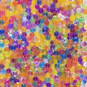 img 3 attached to 🌈 Rainbow Color Water Beads - Sensory Toys Gel Pearls, Non-Toxic & Reusable - Mini Balls for Home Decoration - 8 oz Bag, Makes 6 Gallons - Super Z Outlet
