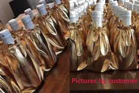 img 1 attached to 🎁 YUKUNTANG 100 Pcs Gold Drawstring Organza Bags - Perfect Party Wedding Favor Gift Jewelry Bags - 5x7 Inch Drawstring Pouches