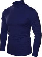 👕 jinidu men's slim fit turtleneck t-shirts: casual cotton thermal pullover sweaters логотип