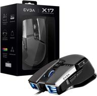 🖱️ evga x17 gaming mouse: wired, grey, customizable, 16,000 dpi, 5 profiles, 10 buttons - ergonomic 903-w1-17gr-kr logo