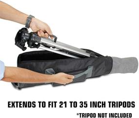 img 1 attached to 📷 USA Gear Padded Tripod Case Bag - Ultimate Protection for Tripods 21-35 inches - Adjustable Size, Storage Pocket, Shoulder Strap - Ideal for Cameras & Accessories