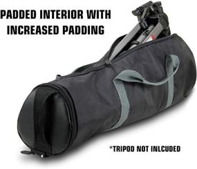 img 2 attached to 📷 USA Gear Padded Tripod Case Bag - Ultimate Protection for Tripods 21-35 inches - Adjustable Size, Storage Pocket, Shoulder Strap - Ideal for Cameras & Accessories