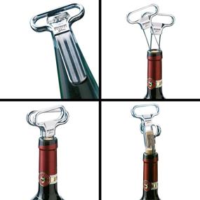 img 2 attached to 🍾 Silver Satin Steel Two-Prong Cork Puller with Cover - Monopol Westmark Germany