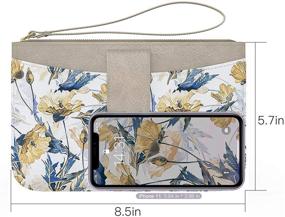 img 3 attached to 🌸 Stylish Floral Clutch Bag: Envelope Cellphone Wallet for Women with Card Slots, Zip Wristlet Handbag