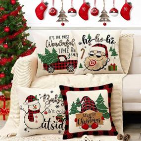 img 2 attached to Hexagram Christmas Farmhouse Holiday Pillows