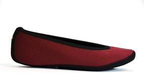 img 2 attached to 🩰 Women's NuFoot Crimson Ballet Flats – Foldable & Flexible Slipper Socks, Travel Slippers, Exercise Shoes