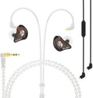 🎧 basn bsinger lux in-ear monitor headphones for musicians, singers & drummers - crystal clear sound, dual driver, noise isolation (brown) logo