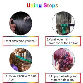 img 2 attached to 🎨 Temporary Green Hair Chalk Comb - Washable Bright Hair Dye for Girls, Kids Party, Cosplay, St. Patrick's Day, Halloween, and Christmas DIY - Perfect Gifts for Enhanced SEO