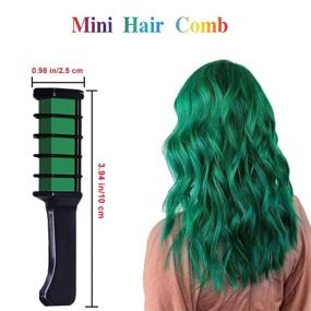 img 3 attached to 🎨 Temporary Green Hair Chalk Comb - Washable Bright Hair Dye for Girls, Kids Party, Cosplay, St. Patrick's Day, Halloween, and Christmas DIY - Perfect Gifts for Enhanced SEO