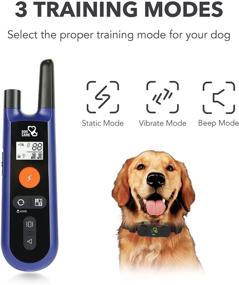 img 3 attached to 🐶 Premium Rechargeable Dog Training Collar with Remote - Beep, Vibration, and Shock Modes, Rainproof Design, Long Range, Adjustable Shock Levels - Ultimate Training Solution for Dogs with Remote Control