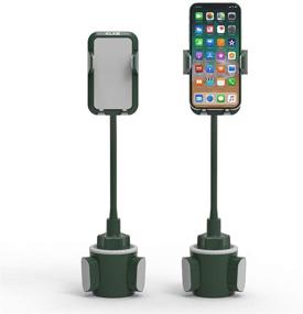 img 4 attached to 📱 KLKE Car Phone Holder Cup Holder Phone Mount - 360° Rotatable Universal Mount for iPhone Samsung Galaxy LG-Black Green