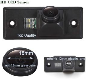 img 2 attached to 🚗 High-Definition CCD Sensor Car Backup Camera 170° Wide-Angle Night Vision IP68 Waterproof Rearview License Plate Cam Compatible with Golf Variant Mk4 MK5/Polo 3C/Bora/Skoda