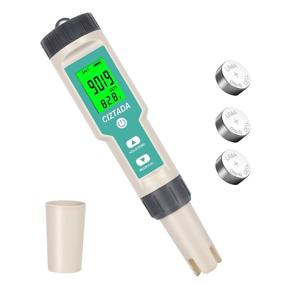 img 4 attached to 🌊 High-Performance Digital Salinity Tester for Salt Water - Advanced Aquarium Salinity Meter with Automatic Temperature Compensation (ATC), IP67 Water-resistant Design, Wide 0-200 PPT Range Multi-Parameter Tester for Seawater, Fish Tank, and Hydroponics