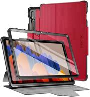 📱 poetic explorer for samsung galaxy tab s7 11 inch tablet case: full body tough stand cover with screen protector, s pen holder – red logo