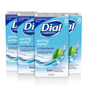 img 4 attached to Dial Antibacterial Bar Soap, Spring Water - 4-Pack (Total 16 Bars)