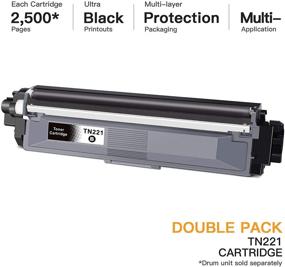 img 3 attached to 🖨️ E-Z Ink (TM) Compatible TN221 TN-221 Black Toner Cartridge - High-Quality Replacement for Brother Printers MFC-9130CW HL-3170CDW HL-3140CW HL-3180CDW MFC-9330CDW MFC-9340CDW DCP-9020CDN - 2 Pack, Black