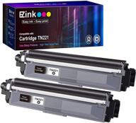 🖨️ e-z ink (tm) compatible tn221 tn-221 black toner cartridge - high-quality replacement for brother printers mfc-9130cw hl-3170cdw hl-3140cw hl-3180cdw mfc-9330cdw mfc-9340cdw dcp-9020cdn - 2 pack, black logo