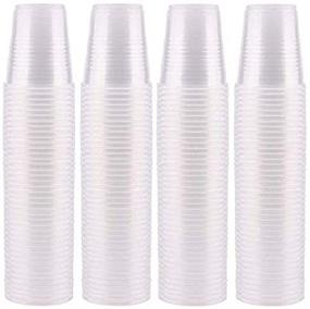 img 3 attached to 🥤 200-Pack of 3 oz Clear Plastic Cups – Disposable Dental & Bathroom Cups for Mouthwash, Tasting, Whiskey, and Food Sample