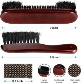 img 3 attached to 🎱 Allnice Pool Table Brush Set with Shaft Burnisher, Accessories Kit for Billiards Table Cleaning and Maintenance - Wooden Pool Snooker Rail Brush Included