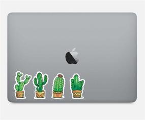 img 3 attached to 🌵 Cactus Collection - Set of 4 Vinyl Decal Stickers, 2-Inch Laptop, Car, Decor, Window Stickers - High-Quality Vinyl Decal Set with 4 Stickers each, 2-Inch Vinyl Decal