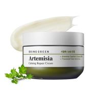 🌿 artemisia calming repair cream 75ml - soothes redness, hydrates, and restores sensitive & damaged skin with natural ingredients and mild salicylic acid - green logo