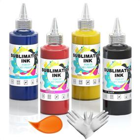 img 4 attached to 🖨️ 400ML Sublimation Ink Refill for Epson C88 C88+ WF7720 ET2720 WF7710 ET2650 ET2750 WF2750 WF3620 Inkjet Printers: Heat Press Transfer on Mugs, Plates, Polyester Shirts, and Phone Cases (BK/M/Y/C)