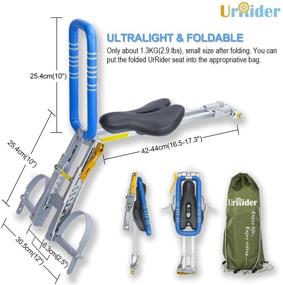 img 3 attached to 🚲 UrRider New Upgrade Child Bike Seat: Mountain Bikes, Women's Bikes & Folding Bikes/Foldable, Portable Front Mount Kid Bicycle Carrier (Tool-Free Quick-Release)