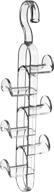 spectrum diversified 6-hook handbag & wristlet organizer - clear vertical purse storage hanger for closets, over-rod closet accessory логотип