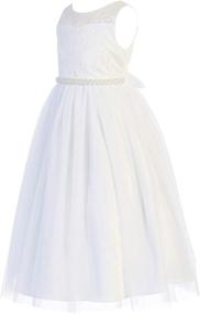 img 2 attached to 👗 BluNight Collection Communion White 20.5 Girls' Clothing: Graceful and Elegant Attire for Special Occasions