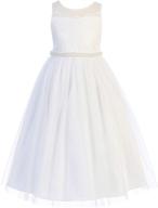 👗 blunight collection communion white 20.5 girls' clothing: graceful and elegant attire for special occasions logo