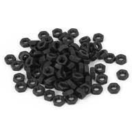 pack of 100 grade 8 hexagon hex nut black carbon steel - uxcell a16033100ux0563 m3 carbon steel logo