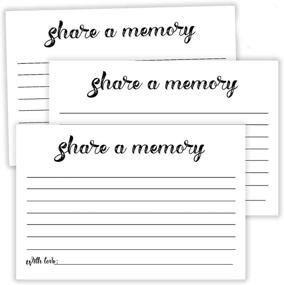 img 4 attached to Pack of 50 Share a Memory Cards: Celebration of Life, Going Away Party Decorations, Funeral Guest Book for Birthday, Anniversary, Memorial, Graduation, Bridal Shower, Retirement | 4x6 Inch