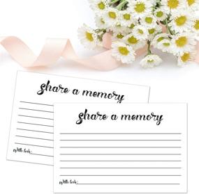 img 1 attached to Pack of 50 Share a Memory Cards: Celebration of Life, Going Away Party Decorations, Funeral Guest Book for Birthday, Anniversary, Memorial, Graduation, Bridal Shower, Retirement | 4x6 Inch