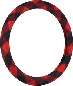 img 1 attached to 🧣 Gray Plaid Steering Wheel Cover by Bell Automotive (Model: 22-1-97495-8)