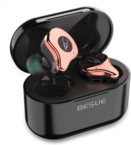 img 4 attached to 🎧 Besue Sabbat Deep Bass True Wireless Earbuds Bluetooth 5.0 Headphones - Premium Noise Cancelling Earbuds for Sport, Galaxy/iPhone/Android Compatible, 30H Battery with Wireless Charging