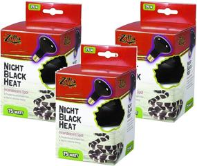 img 1 attached to Zilla Night Black Incandescent Spot Heat Bulb 75 Watt (3 Pack): Optimal Heating Solution for Reptiles & Amphibians