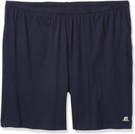 🏀 superior comfort and fit: russell athletic men’s big & tall cotton basketball shorts logo