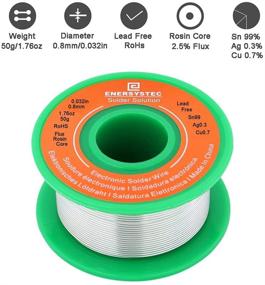 img 3 attached to 🔧 0.8mm Lead-Free Rosin Core Flux Solder Wire - Sn99 Ag0.3 Cu0.7 - 0.032in Diameter - 0.11lb Weight - Perfect for Electronics Soldering - 50g Unleaded